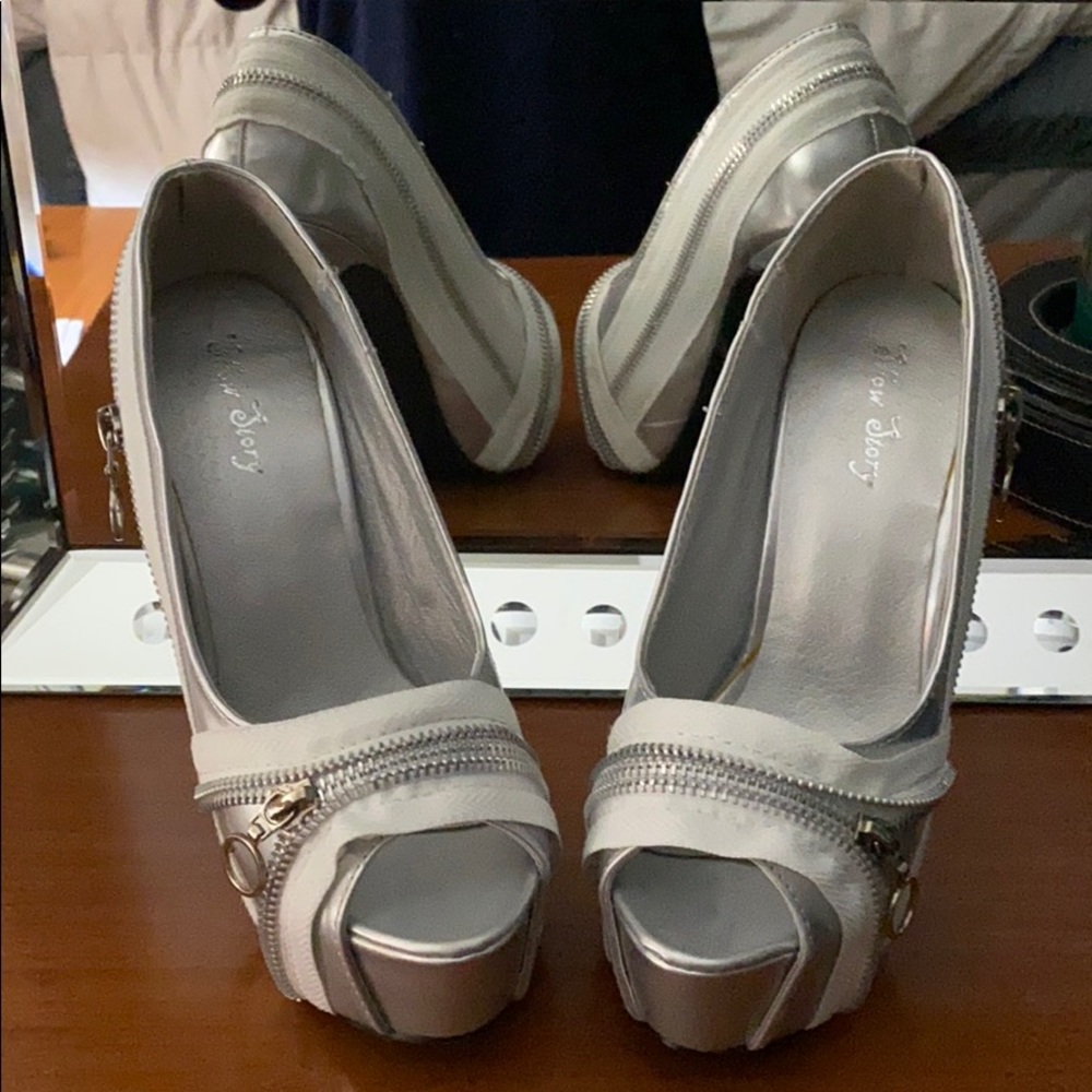Sexy Zipper platform shoes
